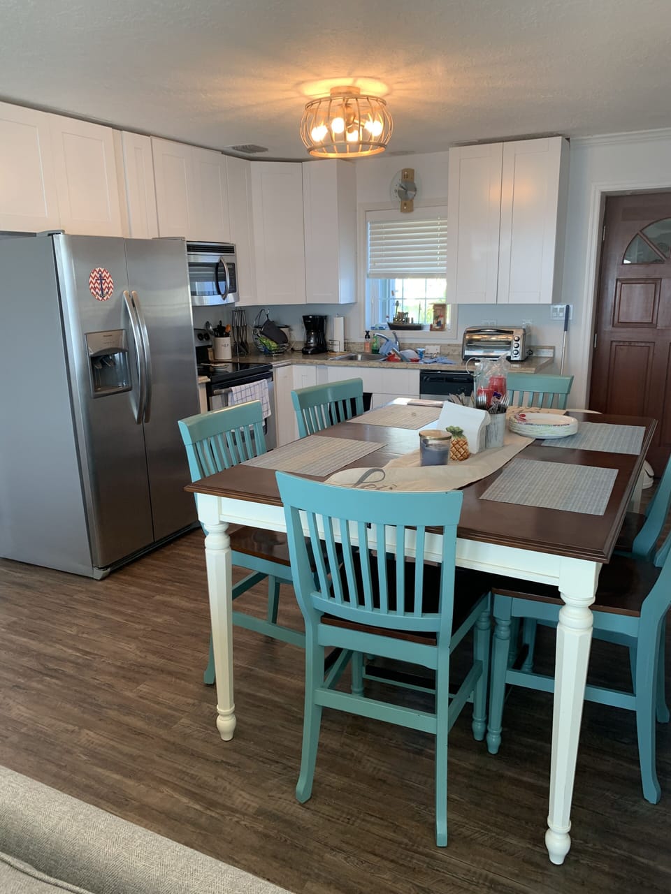 Dining room and kitchen