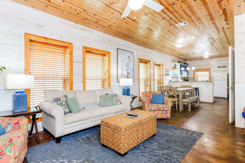 The house features an open-concept main floor with plenty of space