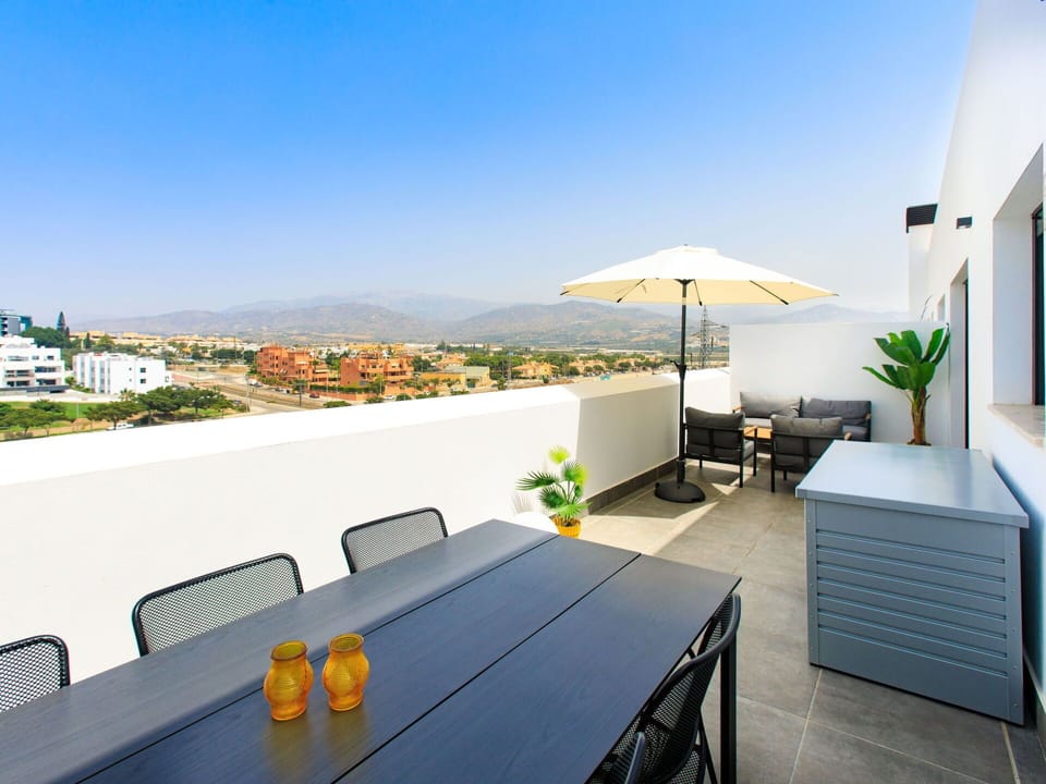 Table, Sky, Furniture, Property, Plant, Building, Chair, Azure, Outdoor Furniture, Shade