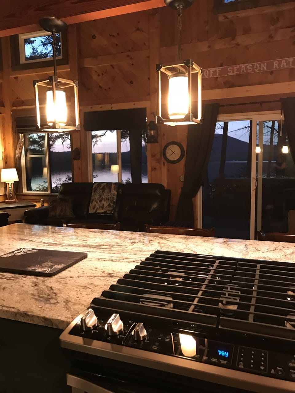 Views when preparing meals.