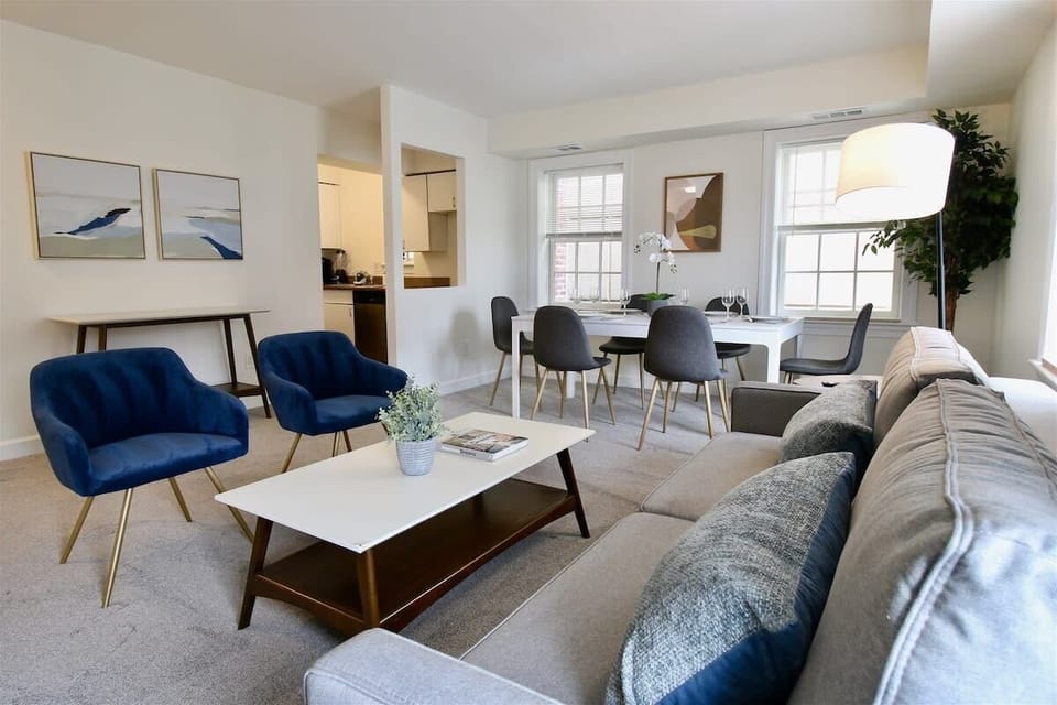 View of the kitchen from the living space