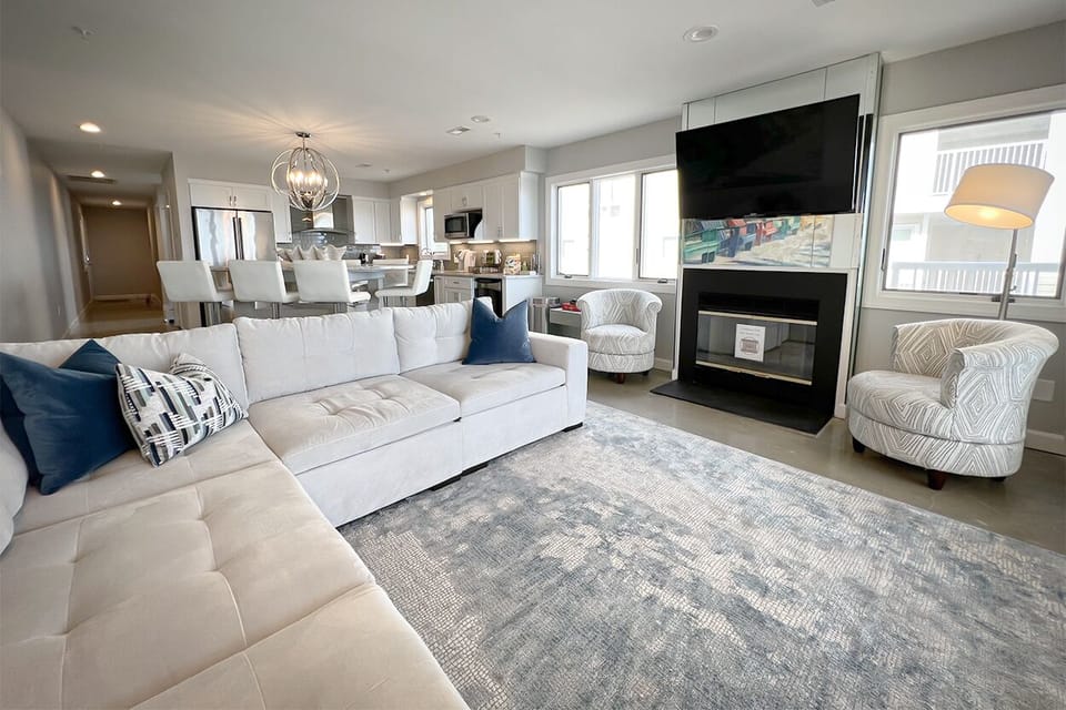 Spacious and airy living room with plenty of natural light