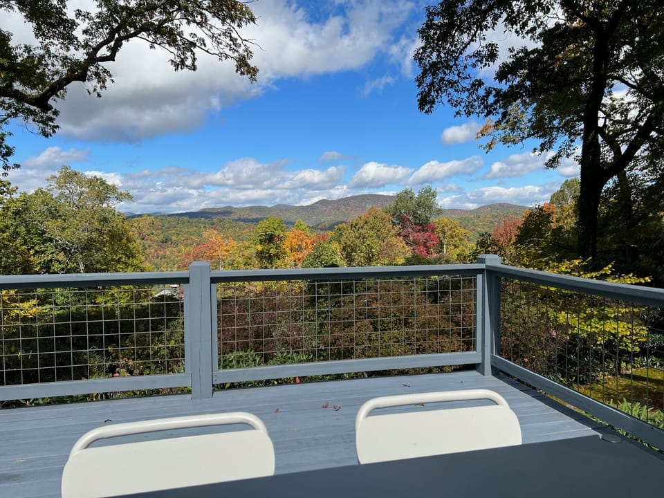 Long range mountain views from the deck!