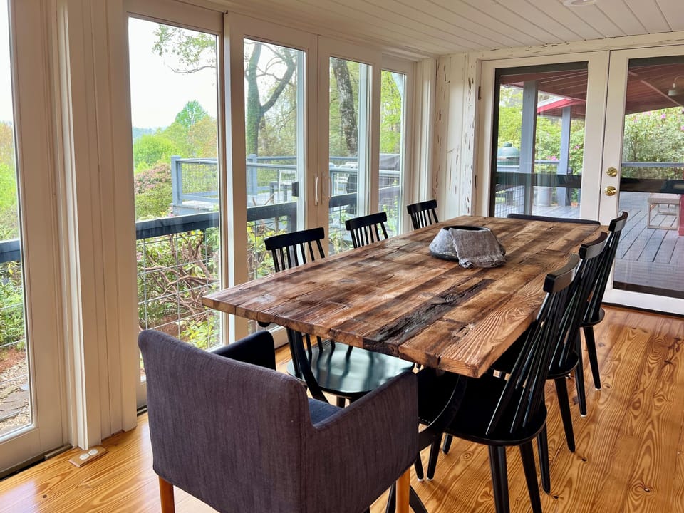 Dining area with views for miles