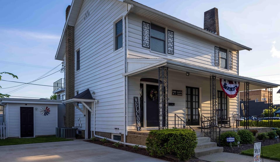 Enjoy private parking for two vehicles conveniently located along the side of the house.