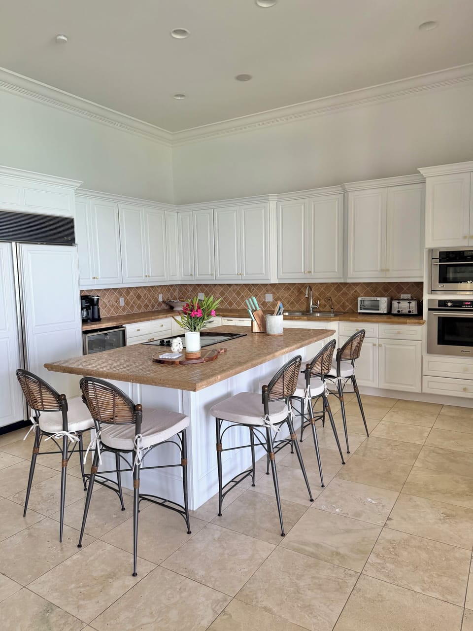 Large Chef’s Kitchen with ocean views