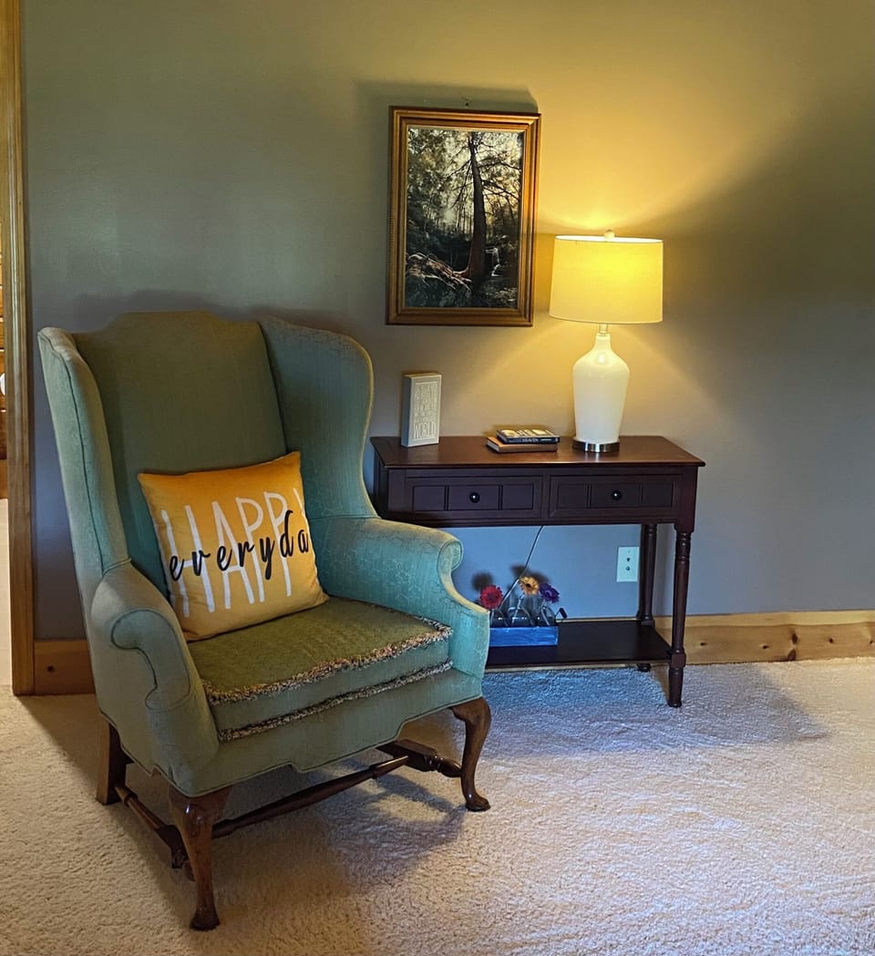 Reading chair in the bedroom