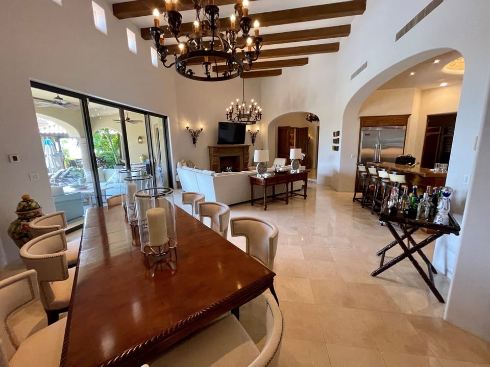 Vaulted ceiling great room