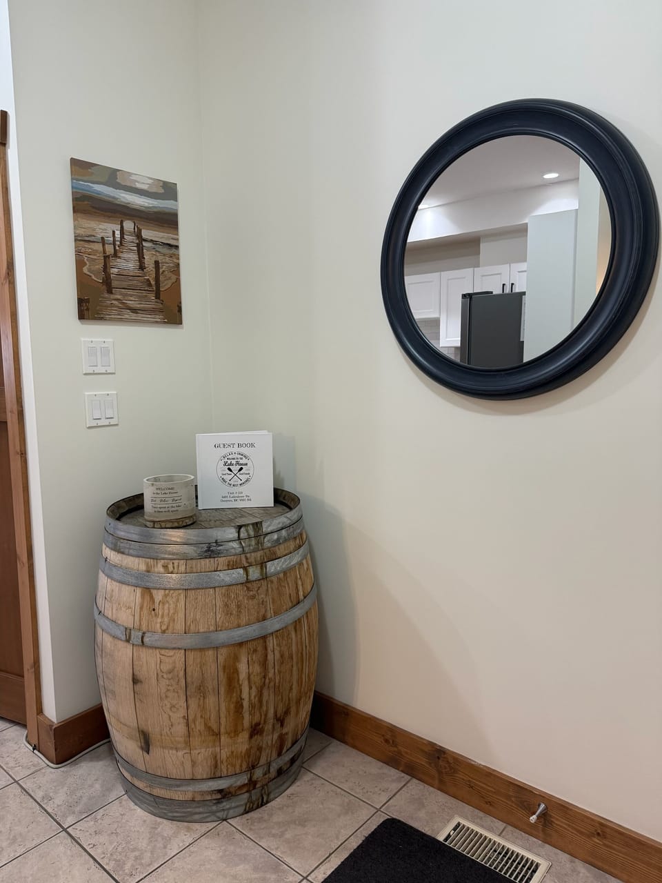 Entrance with Guest Book 
