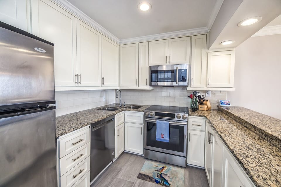 Fully stocked kitchen