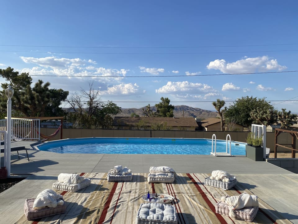 Pool with views of the desert valley