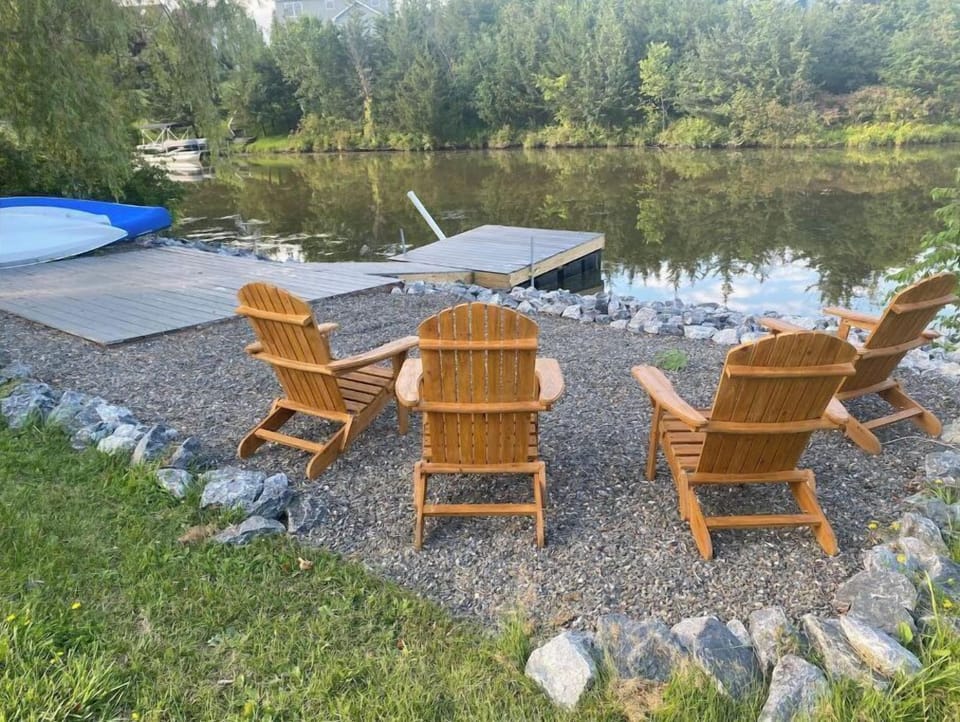 Enjoy the view from the dock behind the home