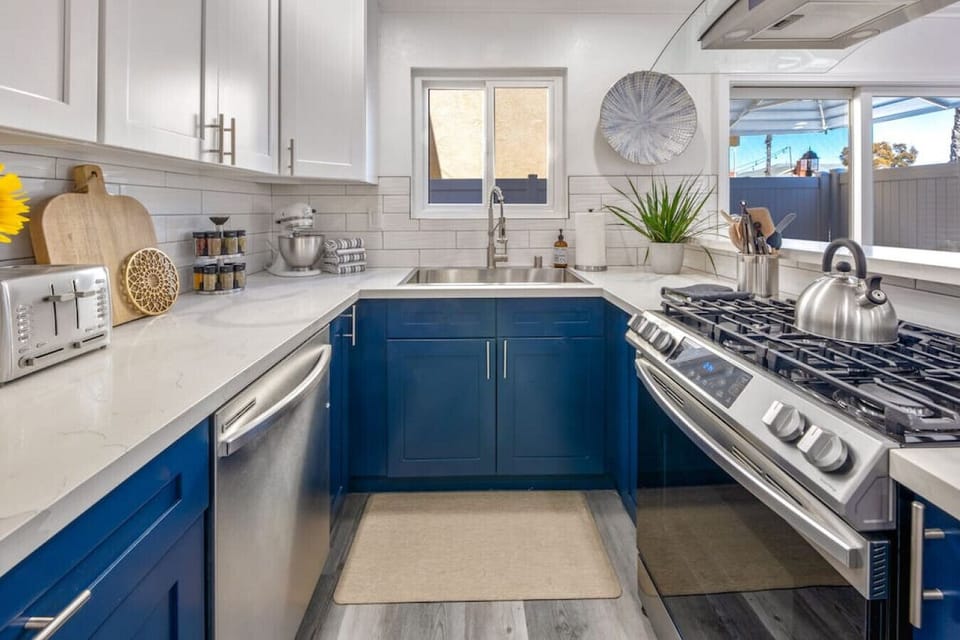 Fully equipped and fully stocked kitchen with all cooking utensils.