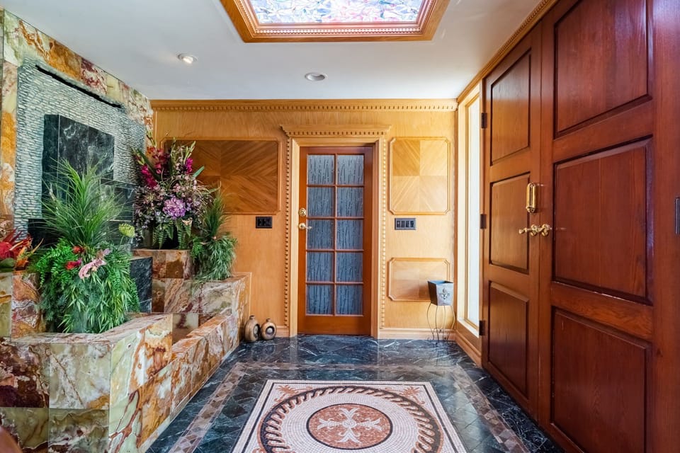 Wood and marble interior 