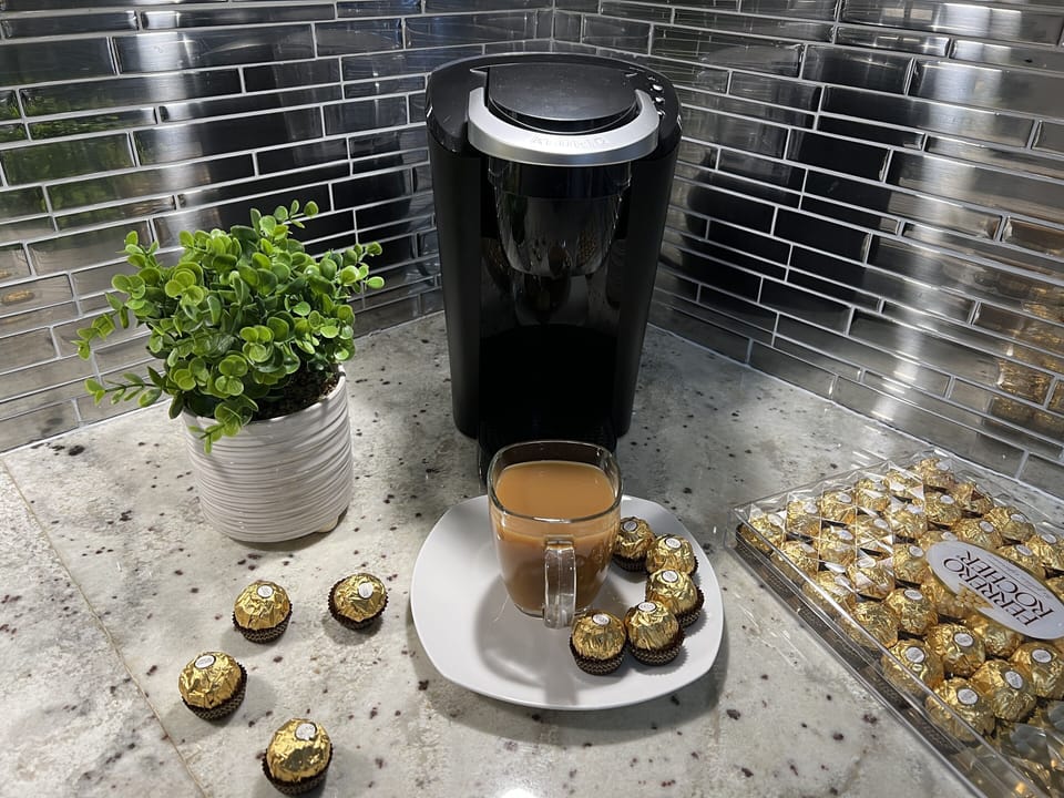 Keurig machine with coffee pods