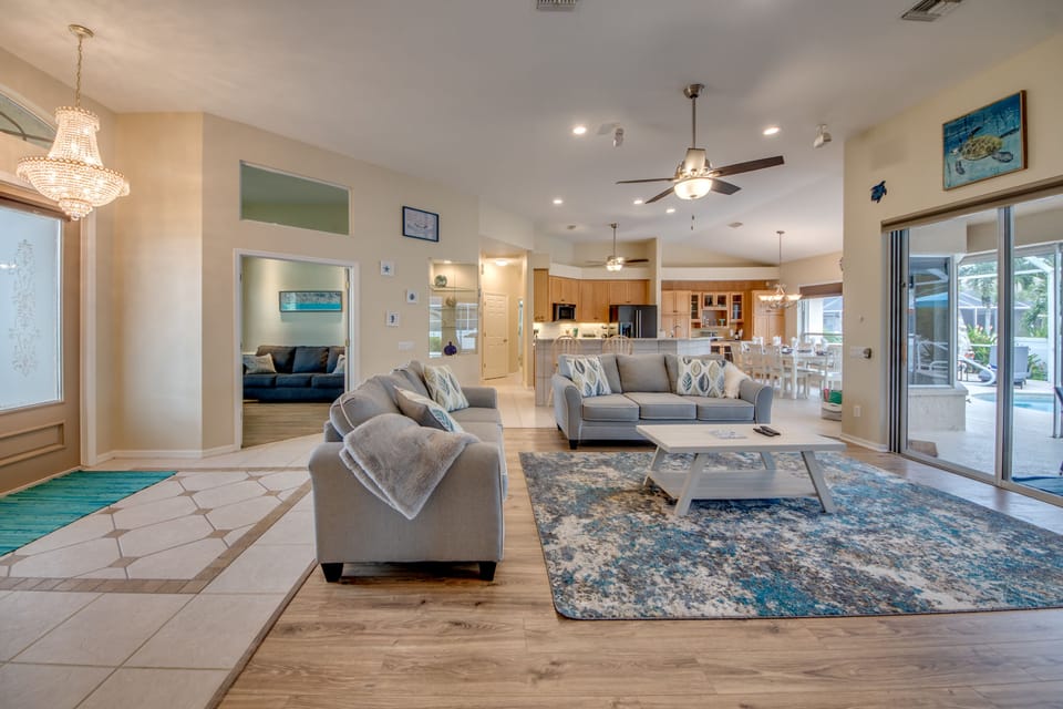 Large open space living room