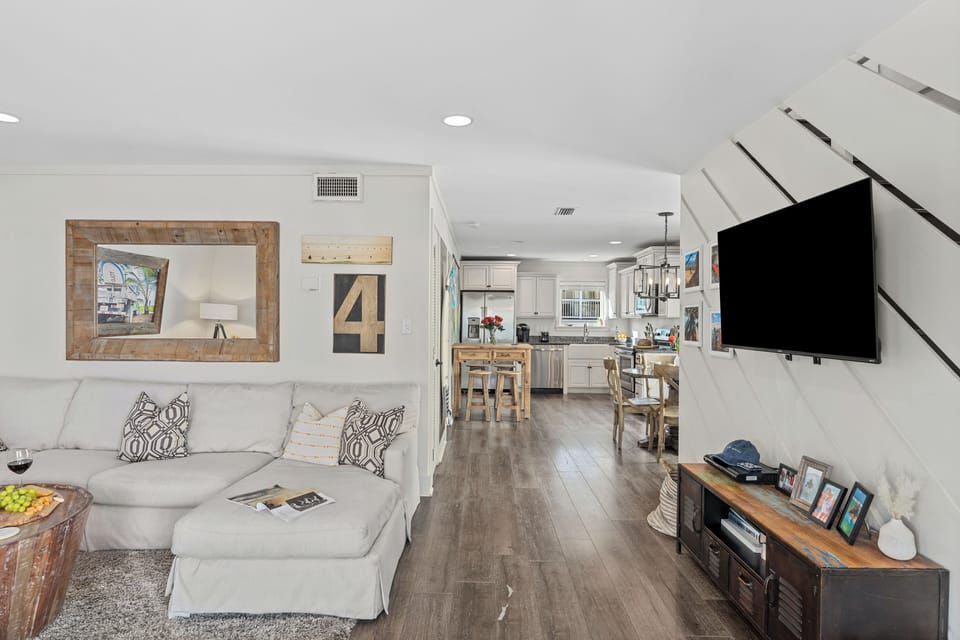 Plush seating and charming decor.