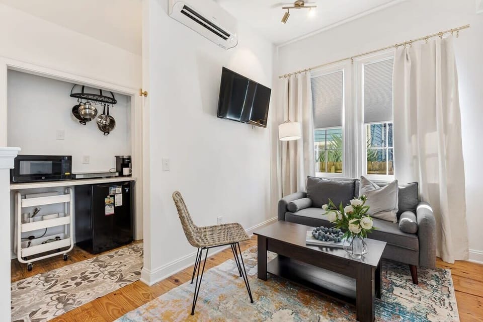 Living area and smart tv