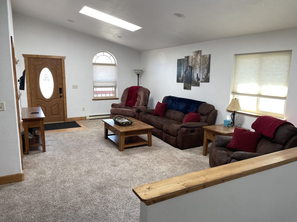 Nice living area off the kitchen.