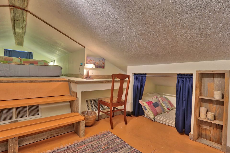 Desk space in the private bedroom