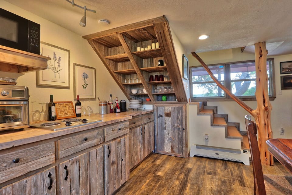 Rustic cupboard with plenty of utensils