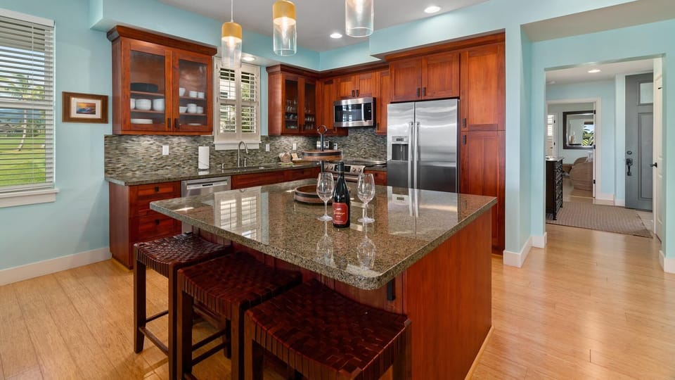 Pili Mai Resort at Poipu #10L - Kitchen & Breakfast Bar - Parrish Kauai