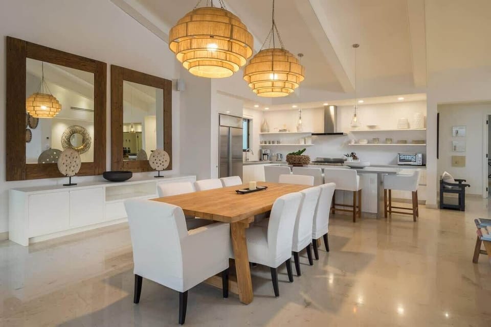 Dining with sunset views
