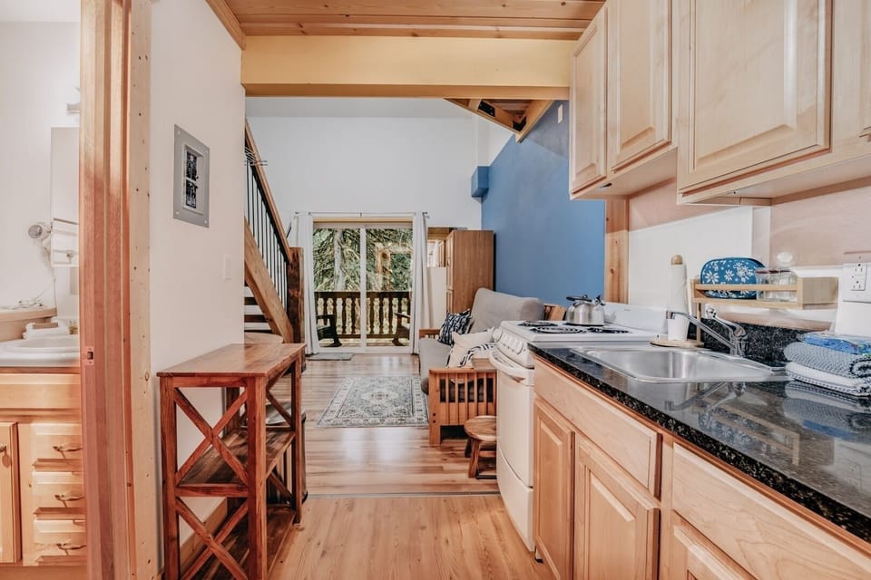 Indoors, Hardwood, Stained Wood, Floor, Kitchen