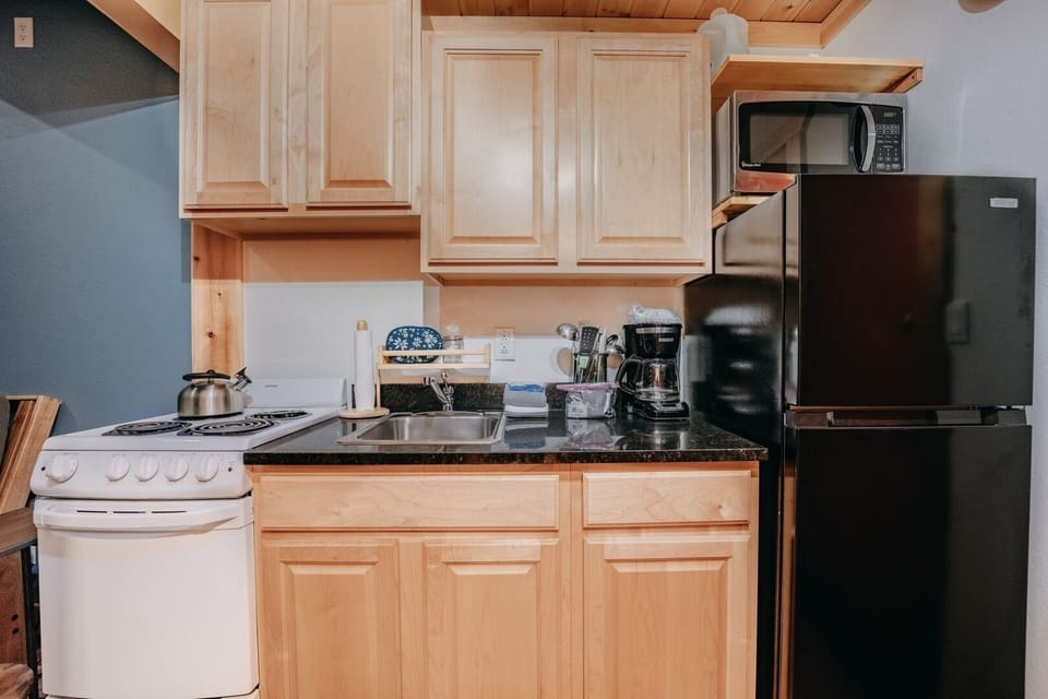 Indoors, Kitchen, Refrigerator, Microwave, Oven