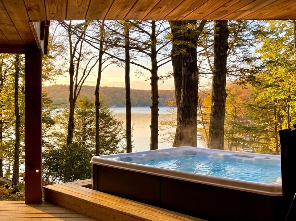 Outdoor spa tub