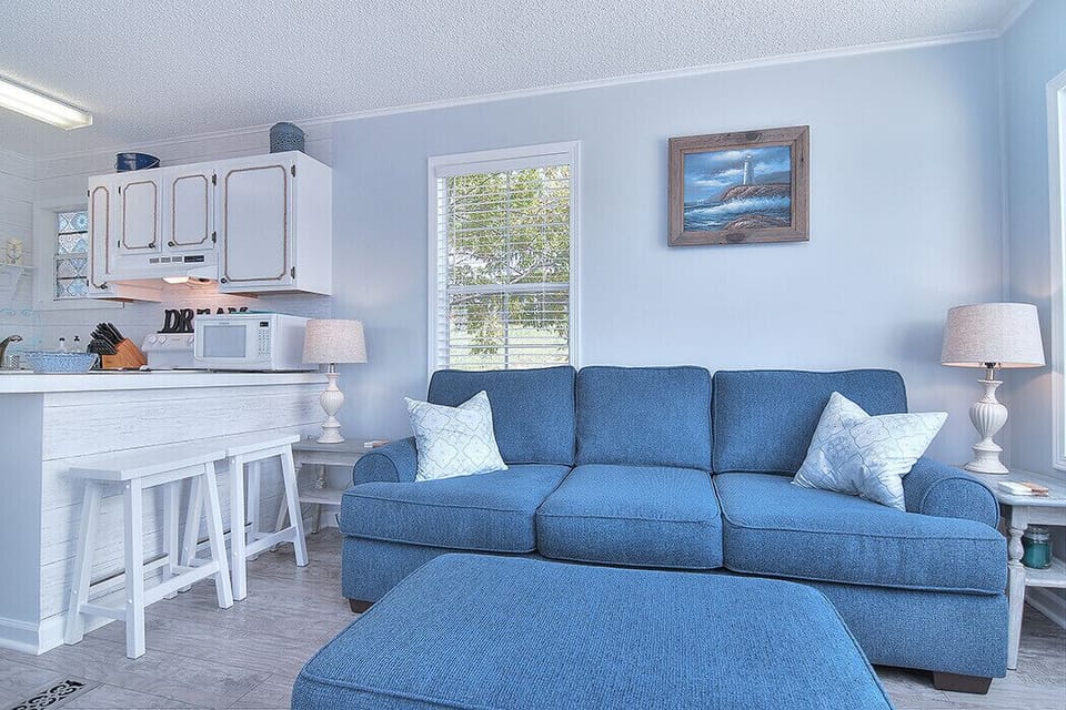 Oversized sofa with ottoman