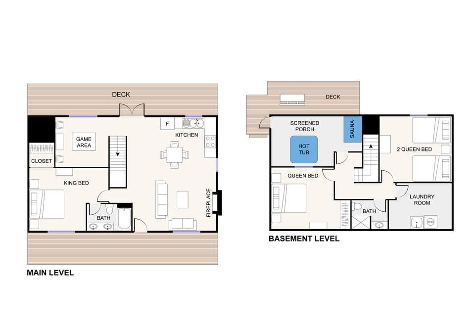 Check her out! Two levels of Smoky Mountain cabin living! 