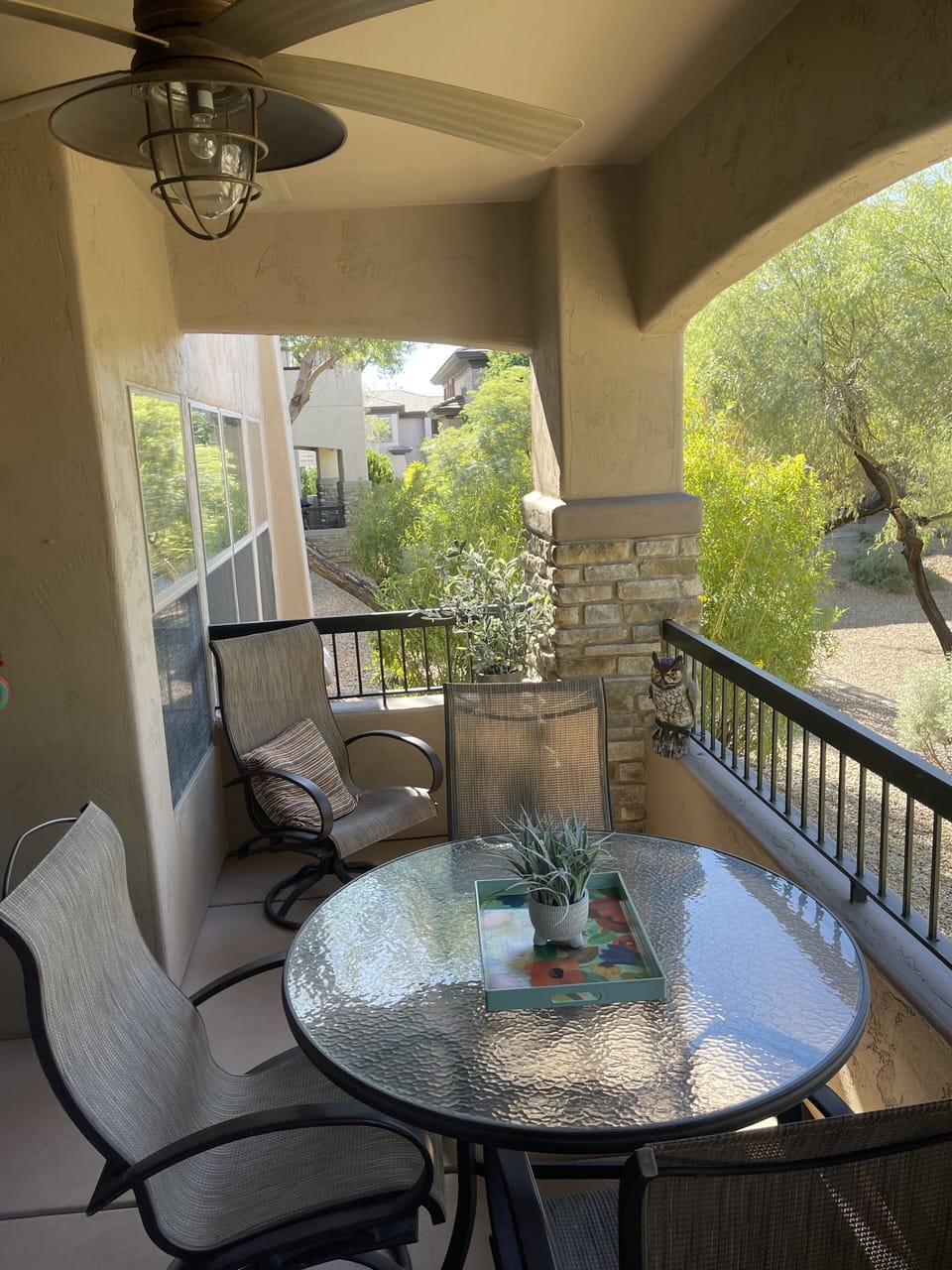 Outside ground floor balcony