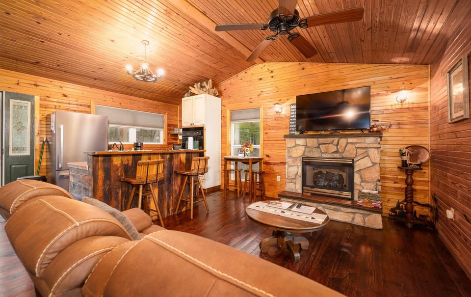 Kitchen view from door to deck
