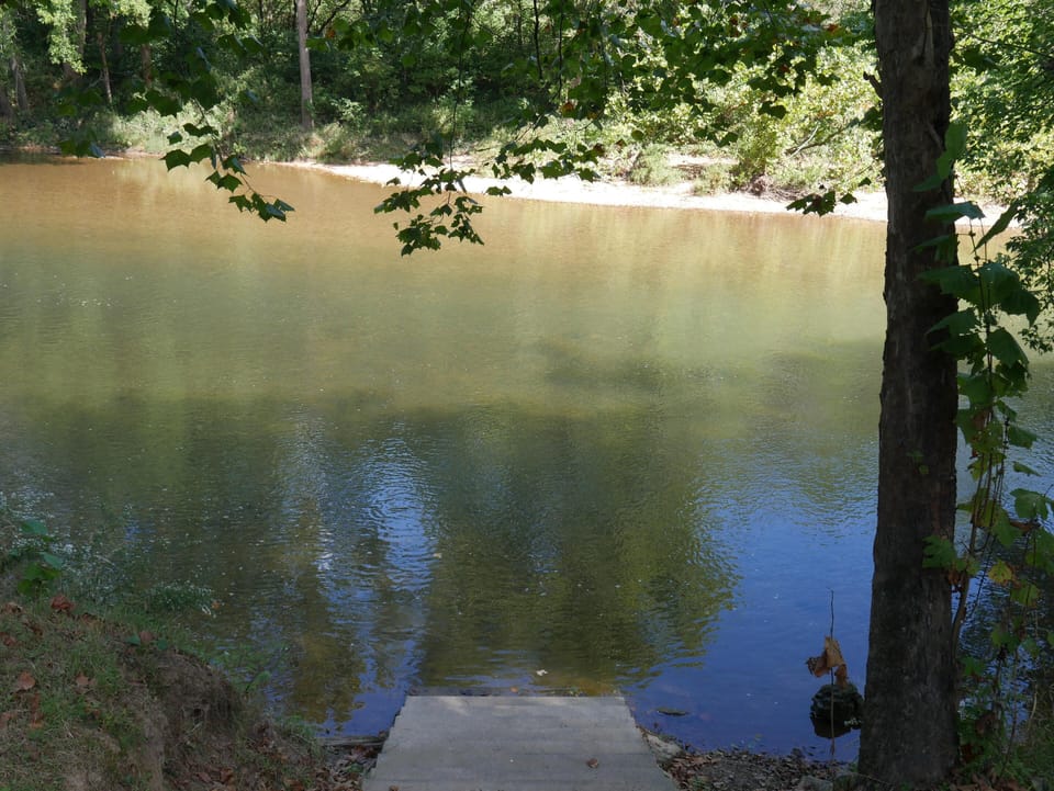 Steps to River and Gravel Bar