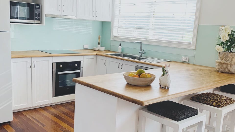 Tallulah's spacious kitchen with induction cooktop