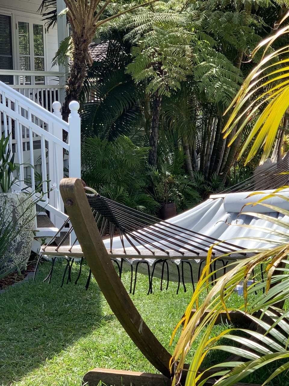 Relax in Tallulah's garden hammock