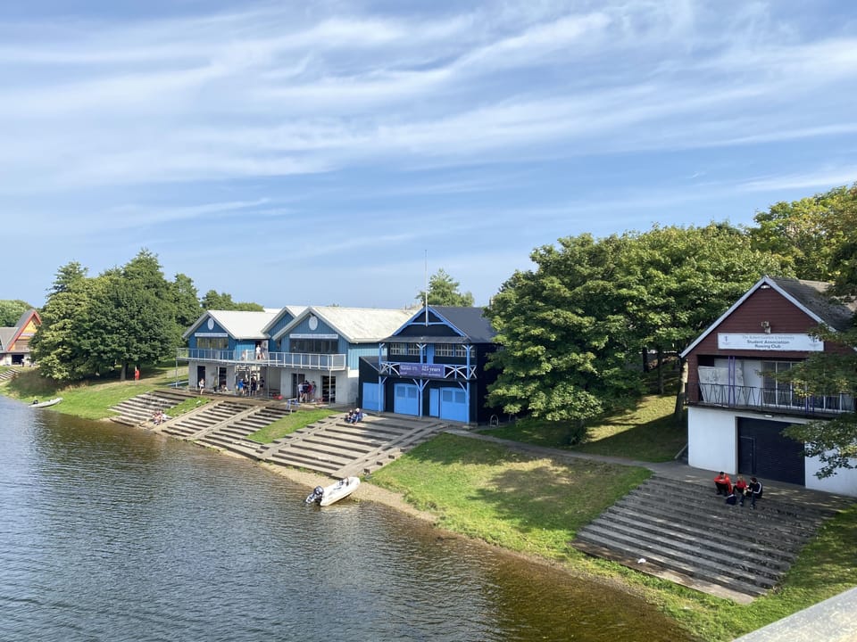 View of the School’s Boathouse. (Aberdeen University rowing club) 