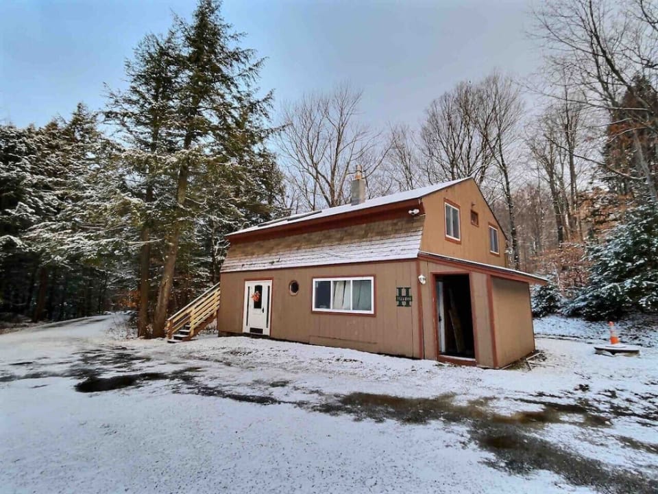 Step into a winter wonderland right from the comfort of home with our stunning mountain view captured from the house.
