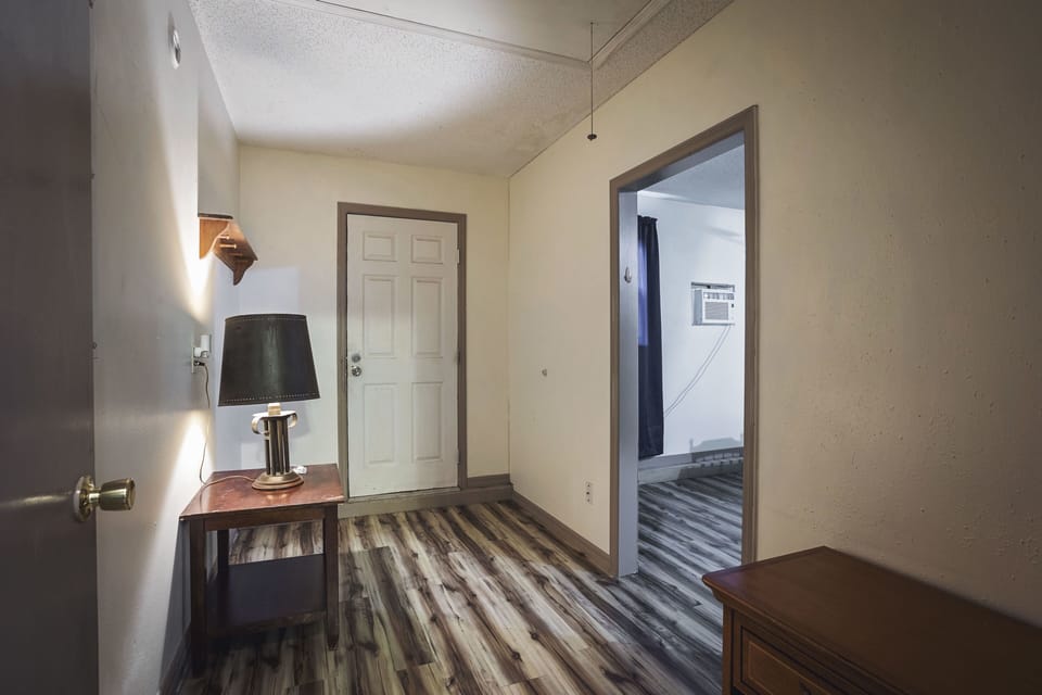 Hall way entrance to laundry/work room