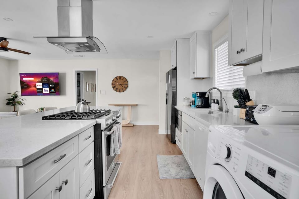 A fully stocked kitchen with state of the art appliances