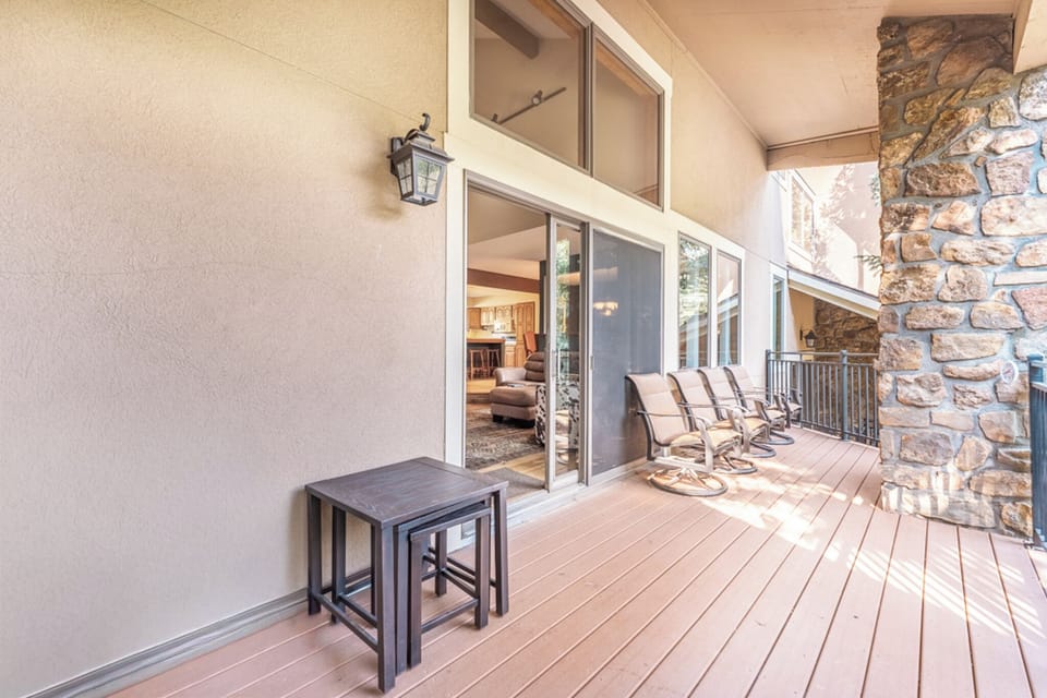Private balcony with outdoor seating