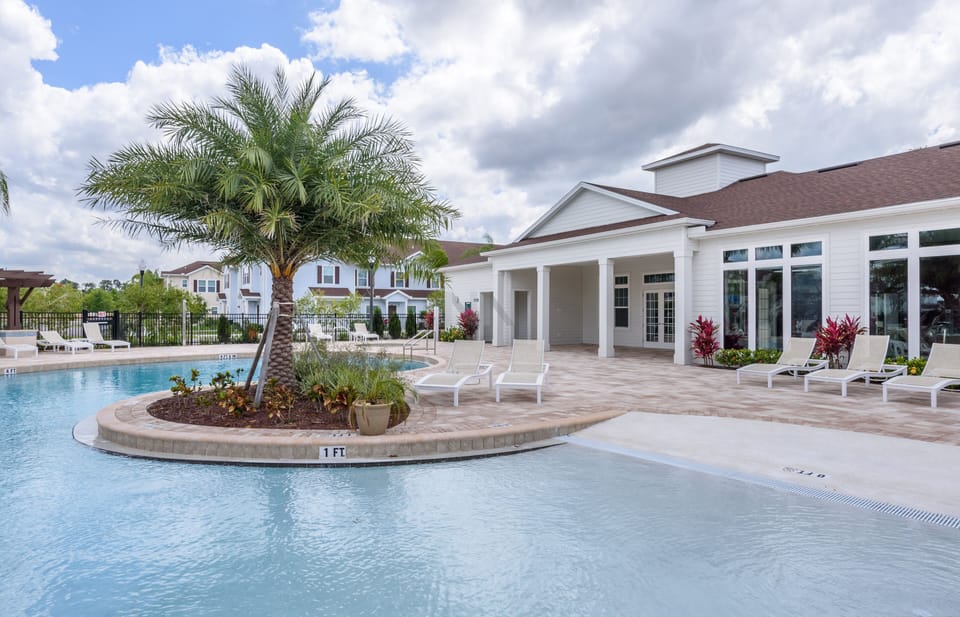 Resort pool with great sun exposure.