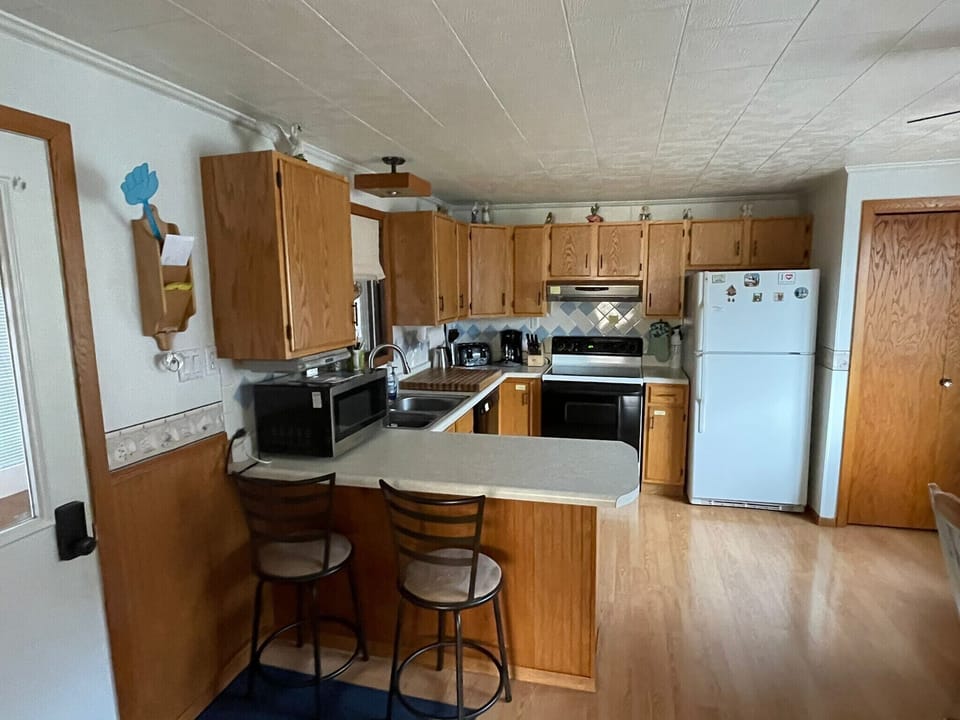 Kitchen stocked with everything needed for cooking, baking, etc. 