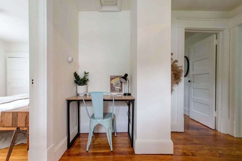 Desk located in the landing upstairs 