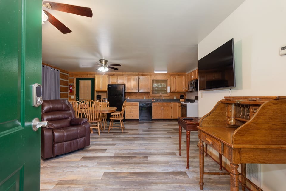 Front door view inside cabin