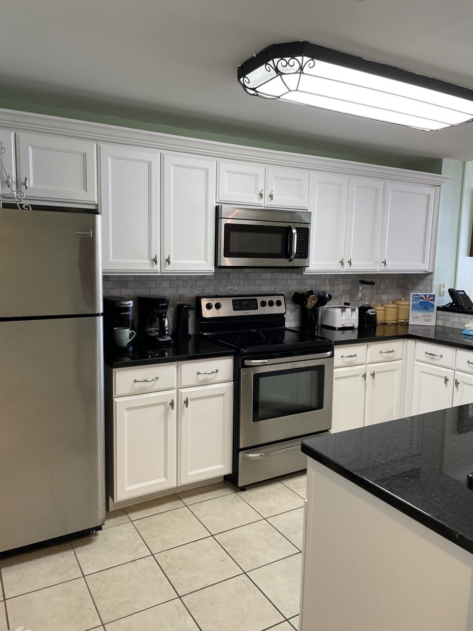 Stainless steel appliances.