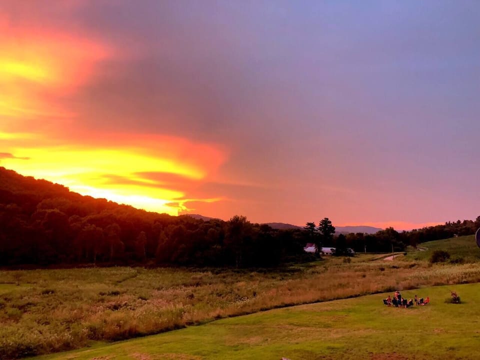 The summer sunsets can be amazing in the Chateaux's private valley.
