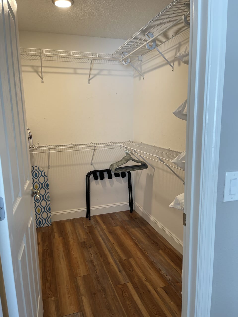 Master bedroom walk in closet