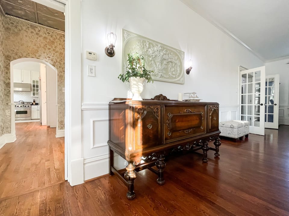 The Mill Haus features beautiful antique furniture throughout the house that takes you back to the 1920's.  A treasure in WashMo that you just have to see in person.